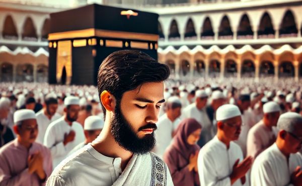 Jemaah yang sedang tawaf mengelilingi Ka'bah